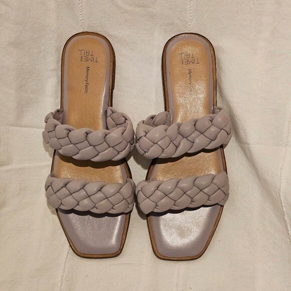 Time and Tru braided two band sandals (8) - Picture 1 of 3